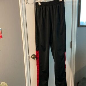 BCG Black Pants with Red Stripes Size L
